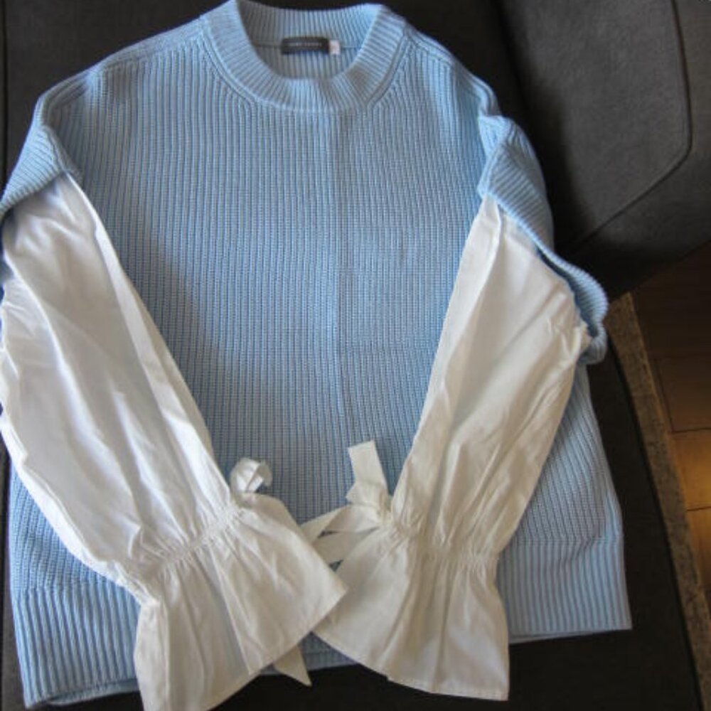 Mint Velvet 2 in 1 Mixed Media Sweater/Blouse-Brand New, Never Worn